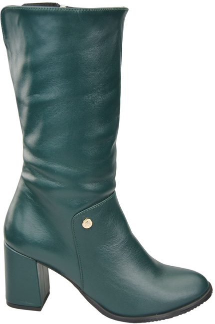 Schuhe Halbhohe Damenstiefel, Naturleder, Malachit 189 ElitaBut