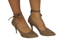 Damenschuhe Pumps, natürliches Wildleder, Cappuccino 983 ElitaBut