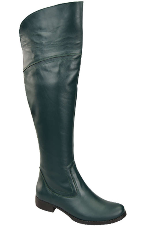 Schuhe Damenstiefel Stiefel Overknee-Stiefel, Naturleder, Malachit 638 ElitaBut