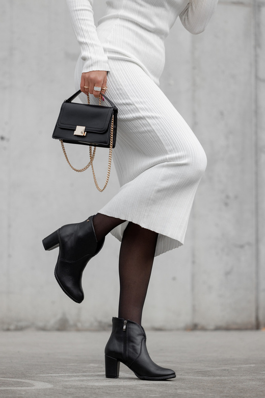 Damenstiefel Frühling/Herbst Naturleder Schwarz 152 L ElitaBut