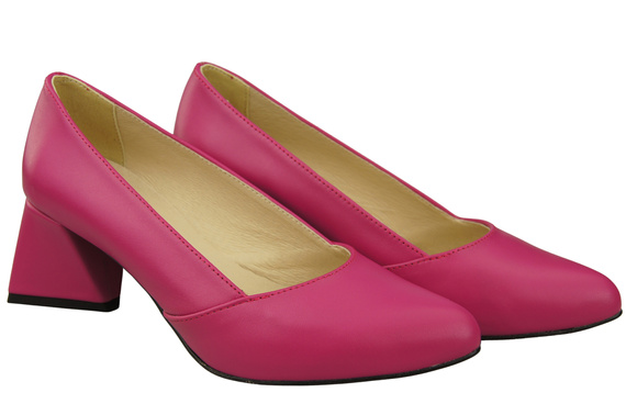 Damen Pumps Purpurfarbig Echtleder Spitz Zehen Absatz ElitaBut 221