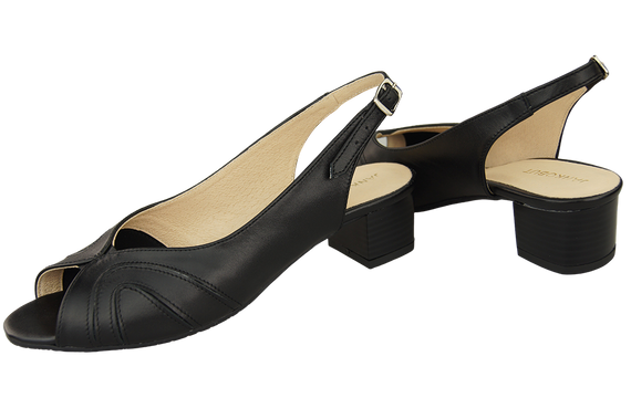 Damenschuhe Sandalen, Naturleder, Schwarz 991 ElitaBut