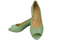 Damenschuhe PEEP TOE Pumps, Mint, Naturleder mit beschichtetem Absatz 192 ElitaBut