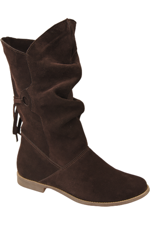 Damen-Winterstiefel, natürliches Veloursleder, Schokolade 999 von ElitaBut