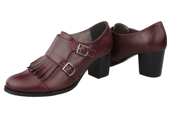 Damenschuhe, Naturleder, Burgund 985 ElitaBut