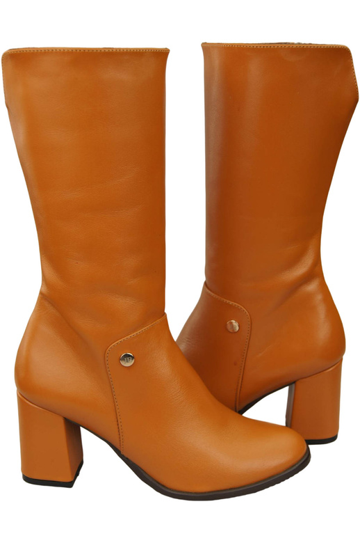 Halbhohe Damenstiefel, Naturleder, Rude 189 ElitaBut