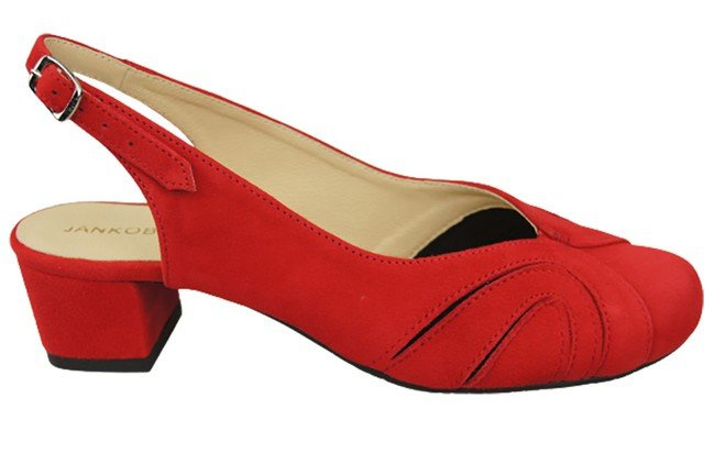 Damenschuhe Sandalen, Naturleder, Wildleder, Rot 842 von ElitaBut