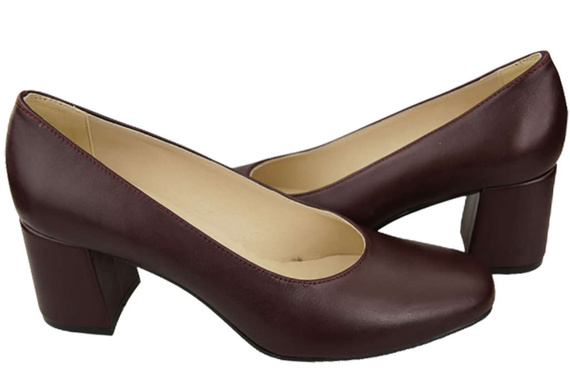 Damenschuhe Pumps Naturleder 171 Burgund ElitaBut