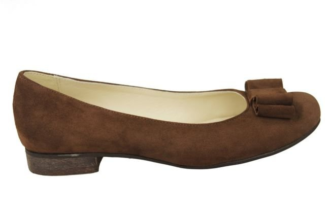 Damenschuhe Ballerinas Braun, Naturleder, Wildleder 126 ElitaBut