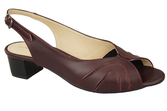 Damenschuhe Sandalen, Naturleder, Burgund 991 ElitaBut