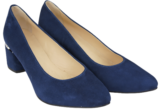 Damenschuhe Pumps Marineblau Natürliches Wildleder 143 Von ElitaBut