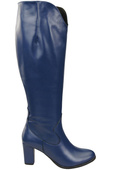 Stilvolle Damen Marineblau Stiletto Stiefel Naturleder 211 ElitaBut