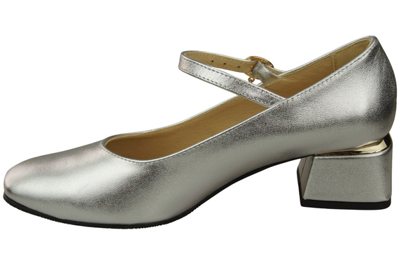 Damenschuhe Silber Riemchenpumps Naturleder 202 ElitaBut