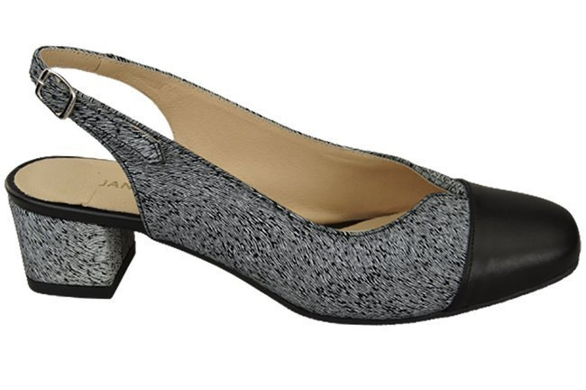 Damenschuhe Sandalen Naturleder 165 Schwarz - Weiß ElitaBut