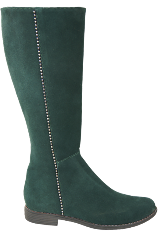 Schuhe Damenstiefel, Naturleder, Velour 153, Malachit ElitaBut