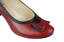 Damenschuhe Pumps, Naturleder, Rot 824 ElitaBut