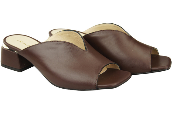 Damen Schuhe Absätze Flip Flops Schokolade Naturleder 210 ElitaBut