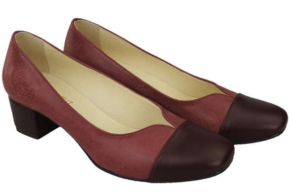 Damenschuhe Pumps Naturleder 164 Burgund ElitaBut