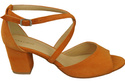 Damenschuhe Sandalen Orange, Naturleder, Wildleder 111 ElitaBut