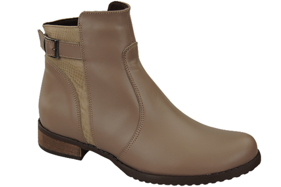 Damen-Winterstiefel, Naturleder, Cappuccino 156, von ElitaBut