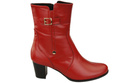 Damenstiefel, warm, Naturleder, Rot 882 von ElitaBut