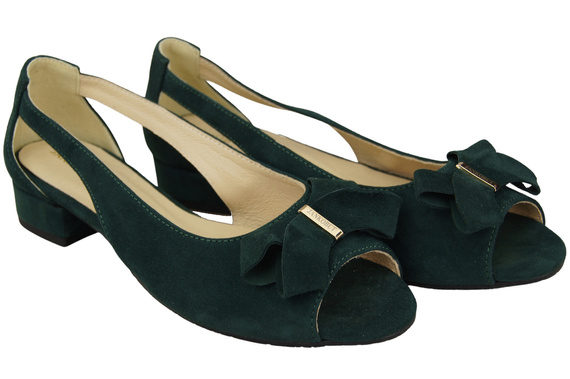 Schuhe Damensandalen Grünes natürliches Wildleder 994 Kombination aus Stil und Komfort ElitaBut