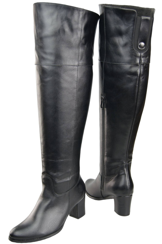 Footwear Overknee-Stiefel für Damen, Naturleder 190 Schwarz ElitaBut