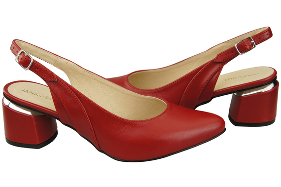 Damenschuhe Sandalen Rot Naturleder 196 ElitaBut