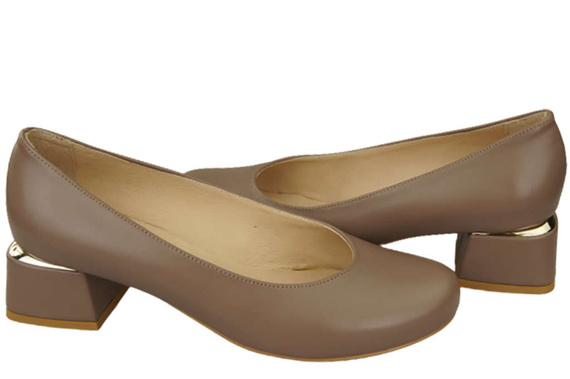 Damenschuhe Pumps Naturleder 159 Cappuccino ElitaBut
