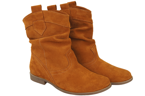 Schuhe Damen Stiefeletten Frühling/Herbst Naturveloursleder Rot 117 L ElitaBut
