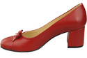 Damen Pumps mit Schleife Rot Naturleder und niedrigem Absatz 203 ElitaBut