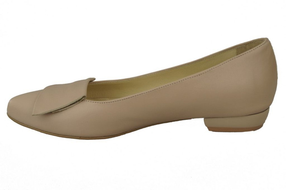 Damenschuhe Ballerina Cappuccino, Naturleder 988 ElitaBut
