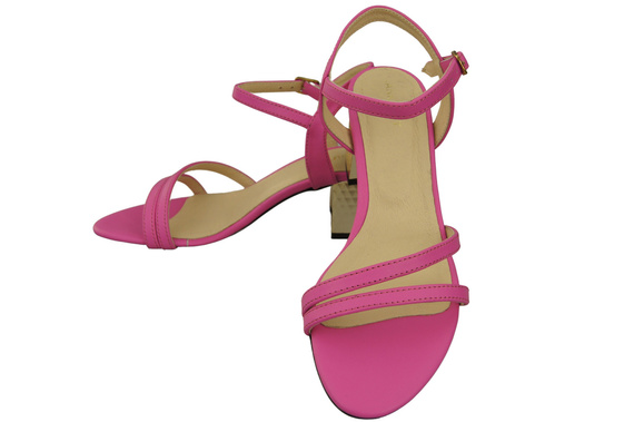Damenschuhe Fuchsia Naturleder 197 Sinnlich freizügige Fußsandalen ElitaBut
