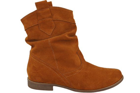 Schuhe Damen Stiefeletten Winter Naturveloursleder Rot 117 Z ElitaBut