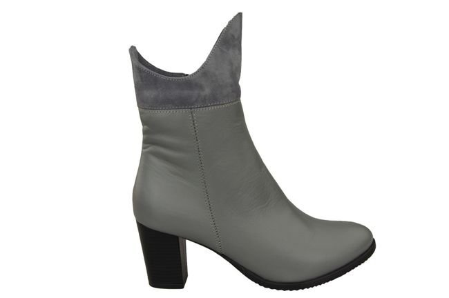 Damen-Winterstiefel, Naturleder, Popiel 137 ElitaBut