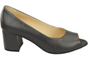 Damenschuhe PEEP TOE Graphite Pumps Naturleder mit beschichtetem Absatz 192 ElitaBut