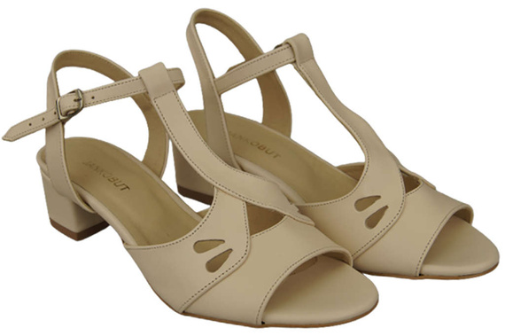 Damenschuhe Beige Sandalen, Naturleder 169 ElitaBut