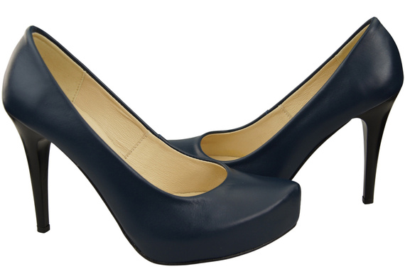 Damen Footwear Marineblau Stiletto Pumps Naturleder 205 ElitaBut