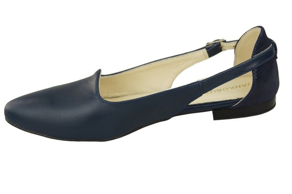 Schuhe Damen Sandalen Marineblau Naturleder 127 ElitaBut