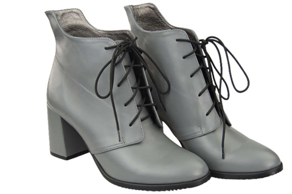 Damenschuhe Schnürstiefel Frühling/Herbst Naturleder Grau 174 L ElitaBut