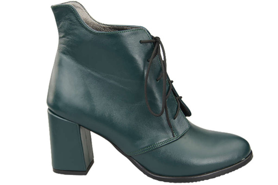 Winter-Schnürstiefel für Damen, Naturleder, Malachite 174, von ElitaBut