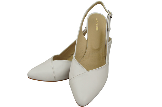 Damen Footwear Weiß Stiletto Sandalen Natural Leder 217 ElitaBut