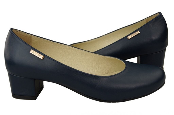 Damenschuhe Pumps Naturleder 116 Marineblau ElitaBut