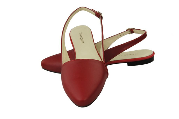 Schuhe Damen Sandalen Rot Naturleder 996 ElitaBut