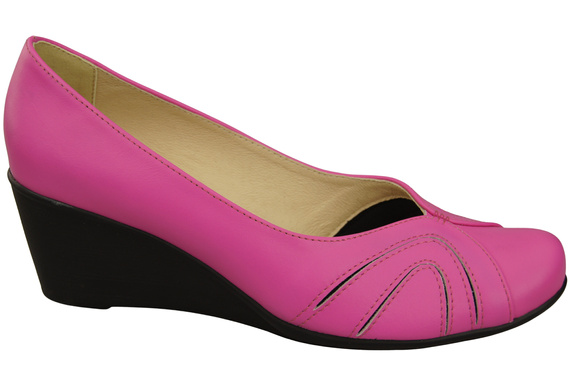 Damen Schwarz Naturleder Gestiefelte Fuchsie 828 ElitaBut