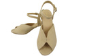 Damenschuhe Sandalen Beige, Naturleder, Wildleder 185 ElitaBut