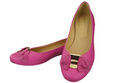 Damen Ballerinas Naturleder Fuchsia 894 ElitaBut