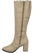Klassische Damenstiefel, Naturleder, Beige 176 ElitaBut