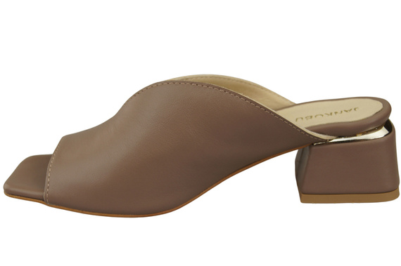 Damen Schuhe Absätze Flip Flops Cappuccino Dunkel Naturleder 210 ElitaBut