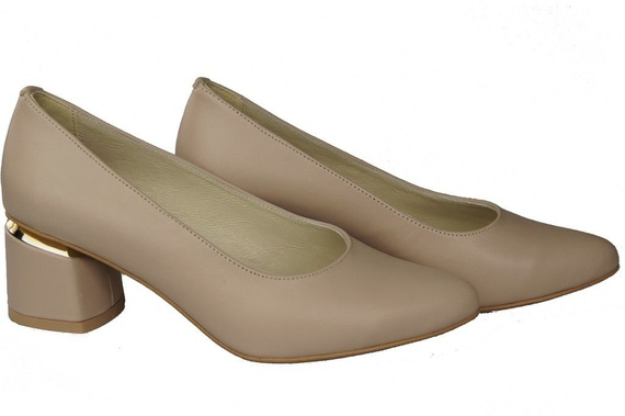 Damenschuhe Cappuccino Grain Pumps, Naturleder 143 ElitaBut